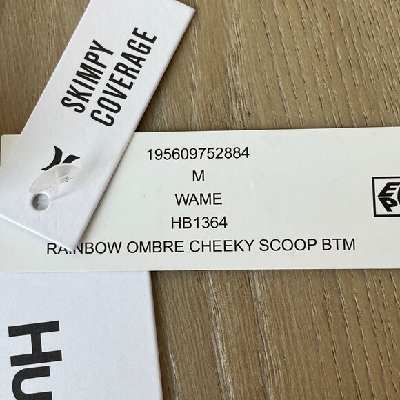 NEW Hurley Womens Medium Rainbow Ombre Cheeky Scoop Bikini Bottom Swimwear - Picture 2 of 11